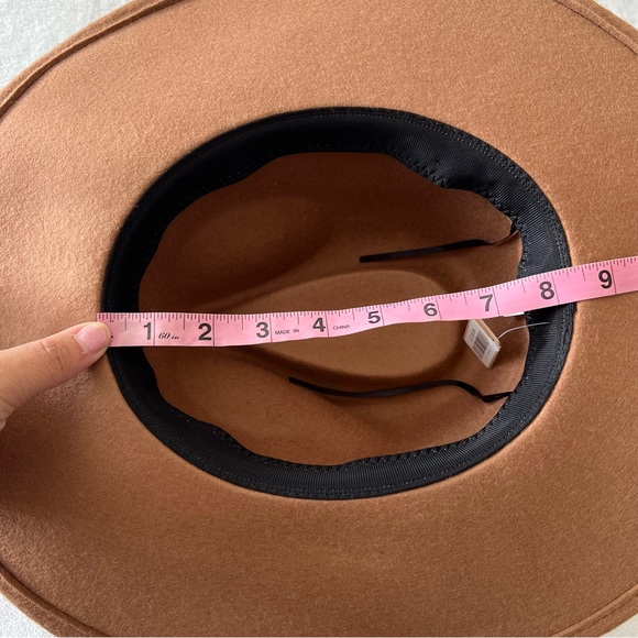 Fame 100% Wool Madison Tan/Brown Fedora Hat - Picture 7 of 10
